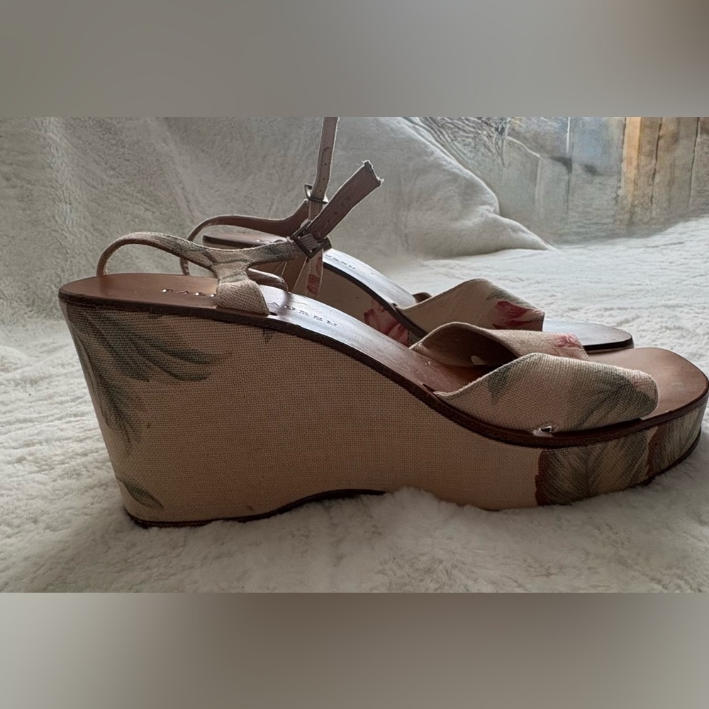 Ralph Lauren Floral Sandals - Cream and Tan - Picture 3 of 5